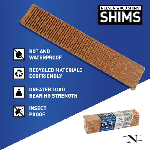 Nelson Wood Shims WC8/12/32/78L Lined Composite Bundle 8 Inch Composite Shims