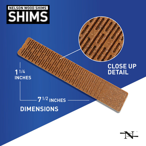 Nelson Wood Shims WC8/12/32/78L Lined Composite Bundle 8 Inch Composite Shims