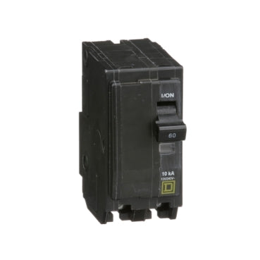 Square D Mini Circuit Breaker, QO, 60A, 2 Pole, 120/240VAC, 10kA, PlugIin